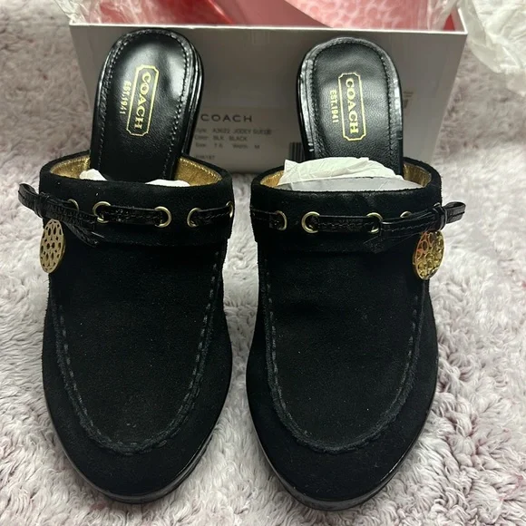 Coach Jodey Suede Clogs - Like New - Picture 7 of 8